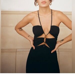 Zara cut out beaded midi dress